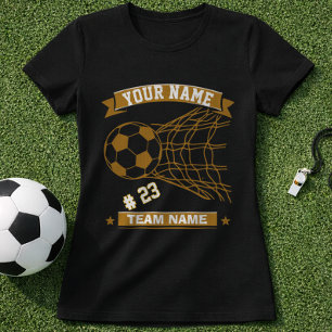 T-shirt Nom et numéro de foot personnalisés & filet de but