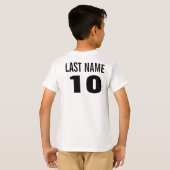 T-shirt Nom et numéro des t-shirts. (Dos entier)