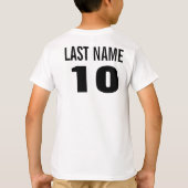 T-shirt Nom et numéro des t-shirts. (Dos)