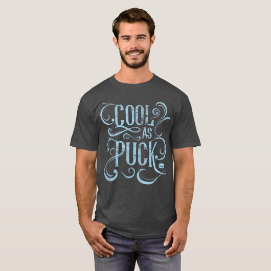 T-shirt Nom et numéro Retour Imprimer Cool comme Puck Hock (Devant entier)