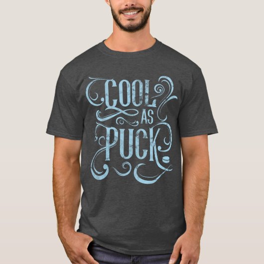 T-shirt Nom et numéro Retour Imprimer Cool comme Puck Hock (Devant)