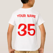 T-shirt Nom et numéro Retour Imprimer Porte à bille T-shir (Dos)