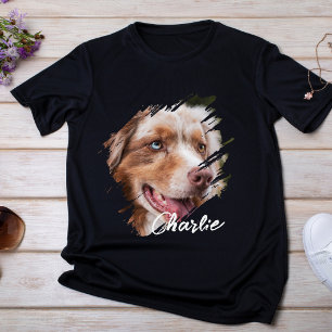 T-shirt Nom et photo de typographie moderne simple pour an