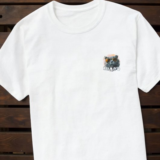 T-shirt Nom et photo du Cool de Grunge Moderne simple pour