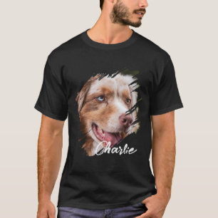 T-shirt Nom et photo personnalisés simples et modernes pou