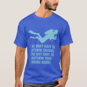 T-shirt Nom et texte personnalisés Plongée sous-marine (Devant)