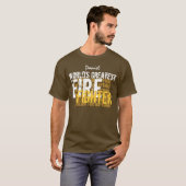 T-shirt Nom fait sur commande A002 du plus grand POMPIER (Devant entier)