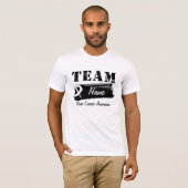 T-shirt Nom fait sur commande d'équipe - cancer de l'os (Devant entier)
