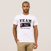 T-shirt Nom fait sur commande d'équipe - cancer du sein (Devant entier)