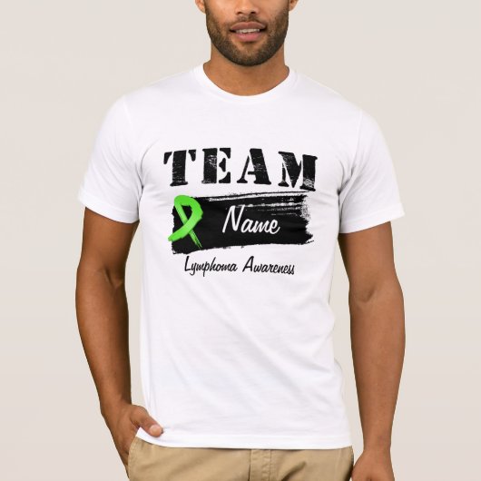 T-shirt Nom fait sur commande d'équipe - lymphome (Devant)