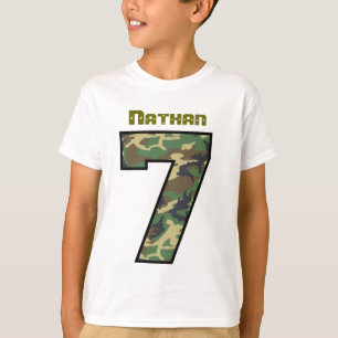 T-shirt Nom fait sur commande V033 de Camo de 6ème