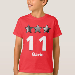 T-shirt Nom fait sur commande V04 de grand nombre de 11