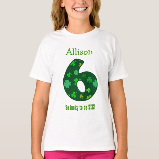 T-shirt Nom fait sur commande V08 de nombre de shamrock de (Devant)