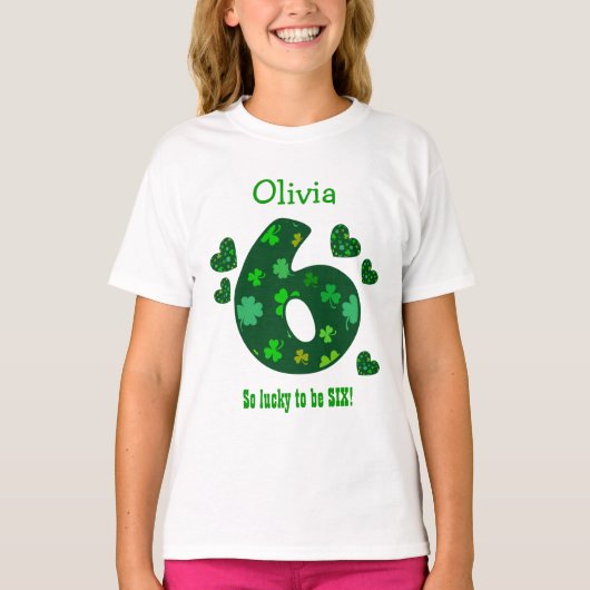 T-shirt Nom fait sur commande V18 de nombre de shamrock de (Devant)