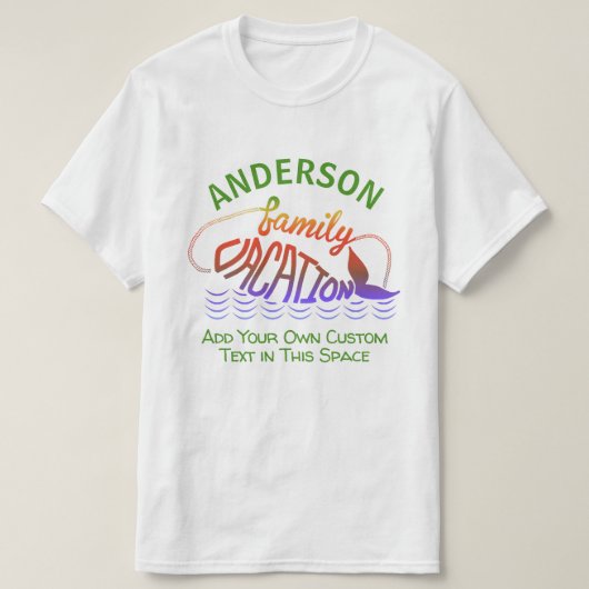 T-shirt Nom fait sur commande V2 des poissons | de (Design devant)