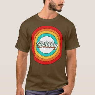 T-shirt Nom Holliday Chemise Vintage Cercle Holliday