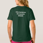 T-shirt Nom initial Famille de Noël correspondant (Dos)