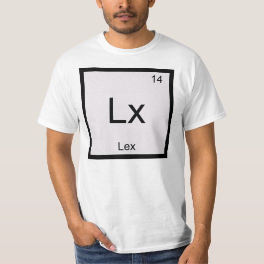 T-shirt Nom Lex Chimie Élément Tableau Périodique (Devant)