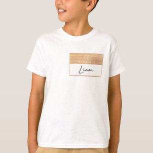 T-shirt Nom Liam Chemise Garçons Bonjour Mon Nom Est Étiqu