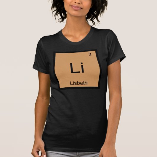 T-shirt Nom Lisbeth Chimie Élément Tableau périodique (Devant)