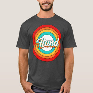 T-shirt Nom main Chemise Vintage Cercle main