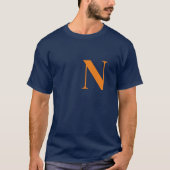 T-shirt Nom manuscrit monogramme initial (Devant)