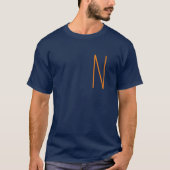 T-shirt Nom manuscrit monogramme initial (Devant)