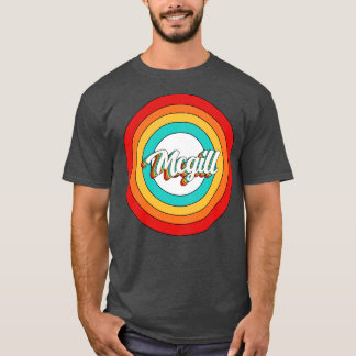 T-shirt Nom Mcgill Chemise Cercle Mcgill Vintage