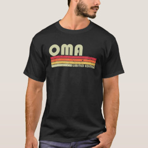 T-shirt Nom OMA Personnalisé Retro Vintage 80S 90S Anniver