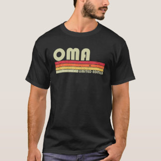 T-shirt Nom OMA Personnalisé Retro Vintage 80S 90S Anniver