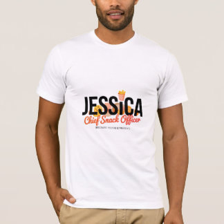 T-shirt Nom personnalisé amusant – Directeur des snacks