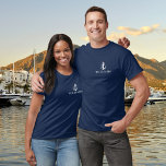 T-shirt Nom personnalisé Ancre de bateau nautique<br><div class="desc">Un design nautique avec l'ancre d'un navire,  personnalisé avec votre nom. Conçu par Thisisnotme©</div>