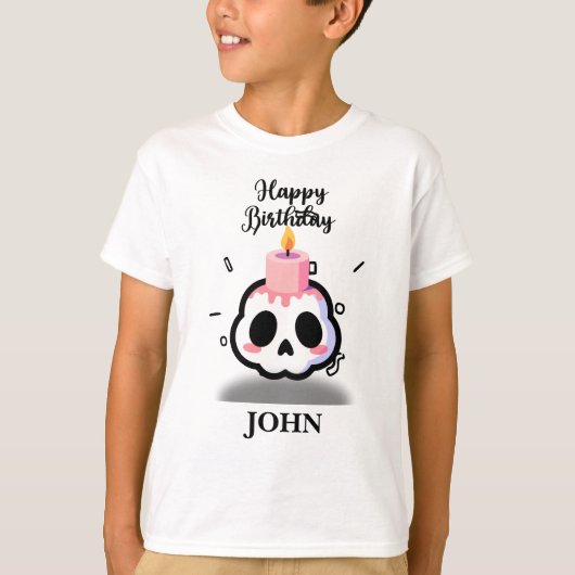 T-shirt Nom personnalisé Anniversaire (Devant)