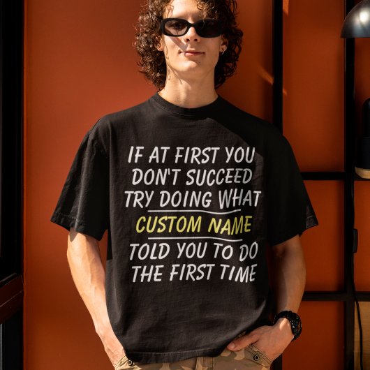 T-shirt Nom Personnalisé Avec Drôle Dit