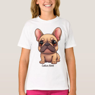 T-shirt Nom personnalisé Bouledogue français Animal de com