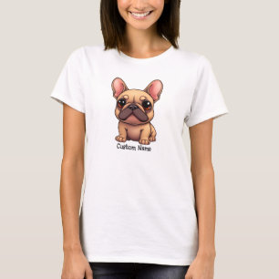 T-shirt Nom personnalisé Bouledogue français Animal de com