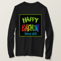 Nom personnalisé Bright and Happy Birthday