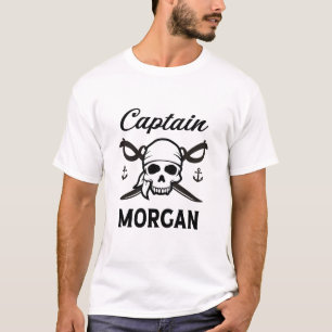 T-shirt Nom personnalisé Cadeau Capitaine Morgan