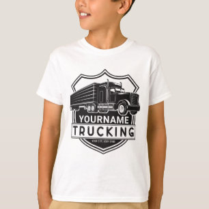 T-shirt NOM personnalisé Camions Big Rig Semi Trucker