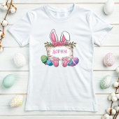 T-shirt Nom personnalisé Chemise de Pâques; Mignonne Lapin