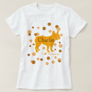 T-shirt Nom personnalisé de Bouledogue français Maman chie