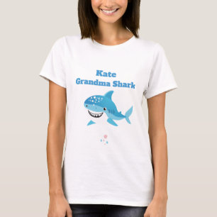 T-shirt Nom personnalisé de grand-mère requin