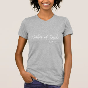 T-shirt Nom personnalisé de la mère de la mariée