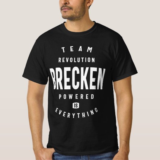 T-shirt Nom personnalisé de la révolution d'équipe Brecken (Devant)