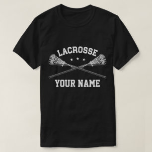 T-shirt Nom personnalisé de lacrosse