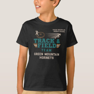 T-shirt Nom personnalisé de l'équipe de club de piste et d