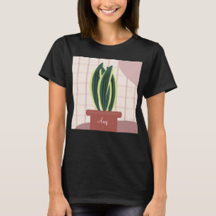 T-shirt Nom personnalisé du Plante de serpent pointillé