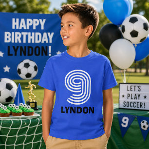 T-shirt Nom personnalisé et âge Sportif Anniversaire