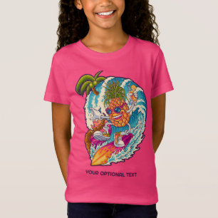 T-Shirt Nom personnalisé et ananas de navigation de texte