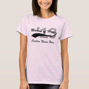 T-shirt Nom personnalisé et année Matron d'honneur Chemise